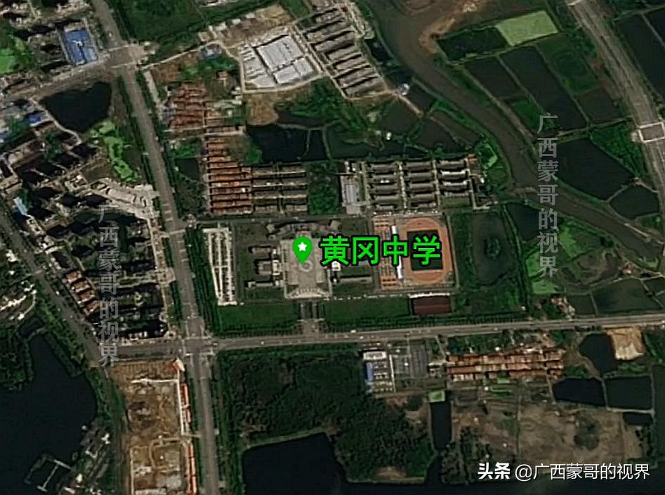 卫星图看：湖北黄冈市，黄冈的考题为什么出名，你做过吗