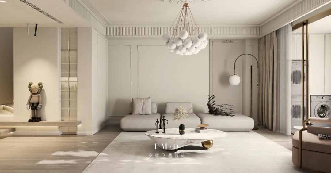 万科5.1米高loft复式设计,万科新著127平精装改造