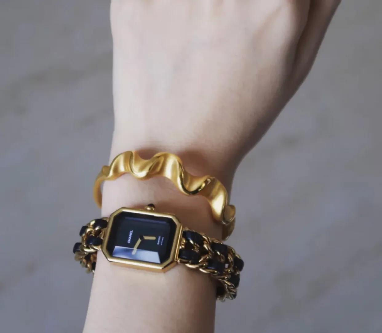 潮宏基小米珠珍爱黄18k金手链,潮宏基黄金手镯手链叠戴