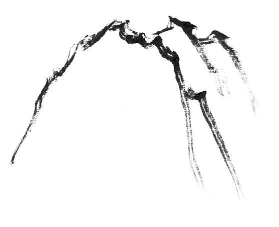 山简单画法素描,山简单又好看的画