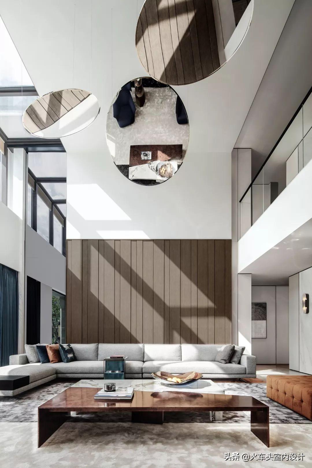 80款挑空客厅设计,大宅就该有这气势