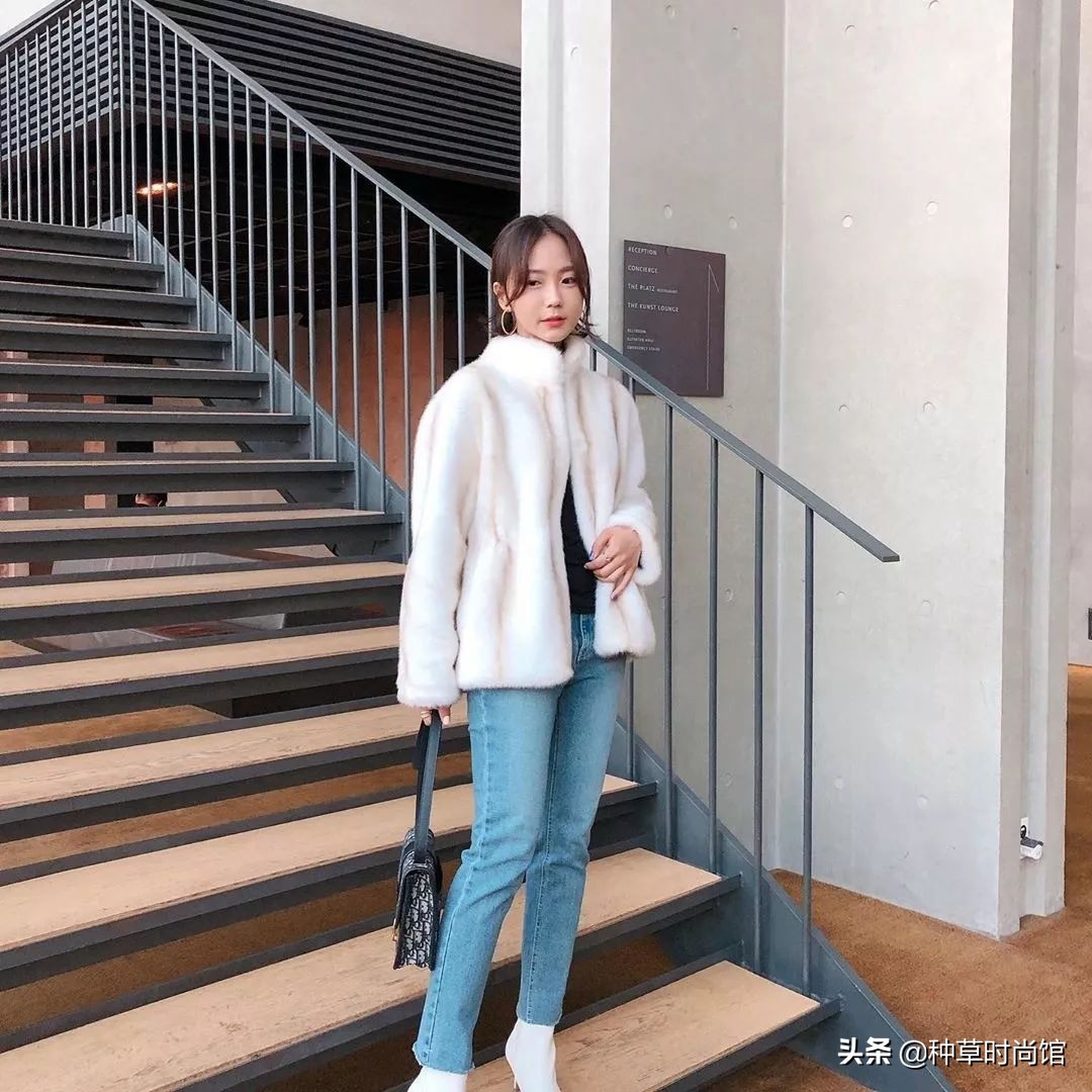 夹克直筒裤,夹克直筒裤穿搭