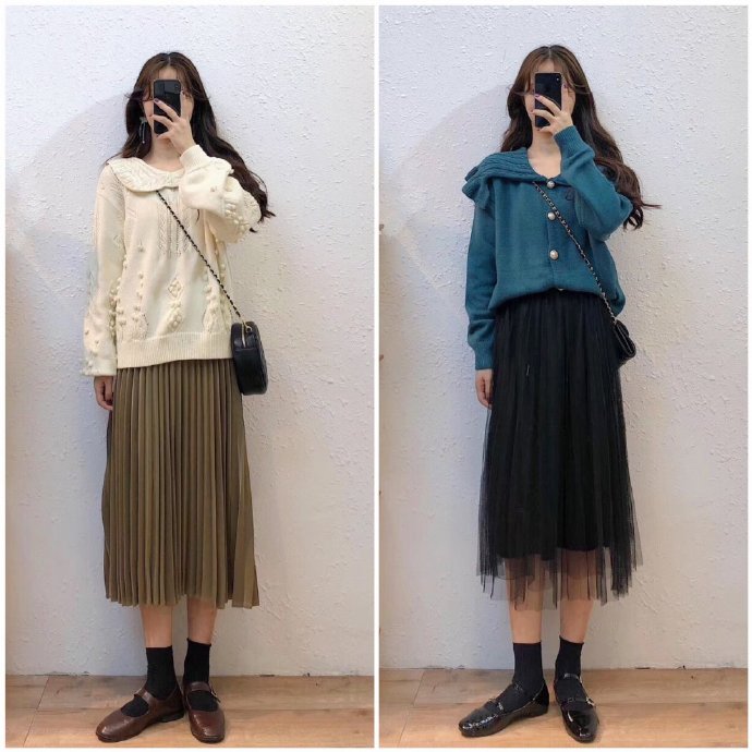 内搭毛衣连衣裙气质高级感秋款,配吊带裙毛衣慵懒风高级感