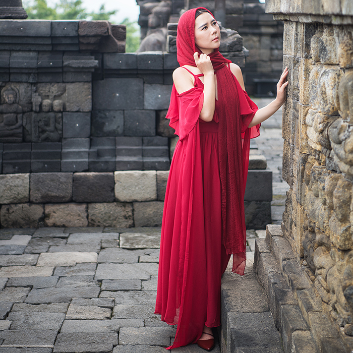 度假风异域风情连衣裙,度假民族风连衣裙