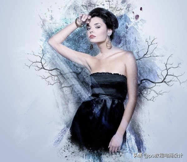 ps怎么把图片处理成水墨效果,ps怎么把实景做成彩色水墨效果