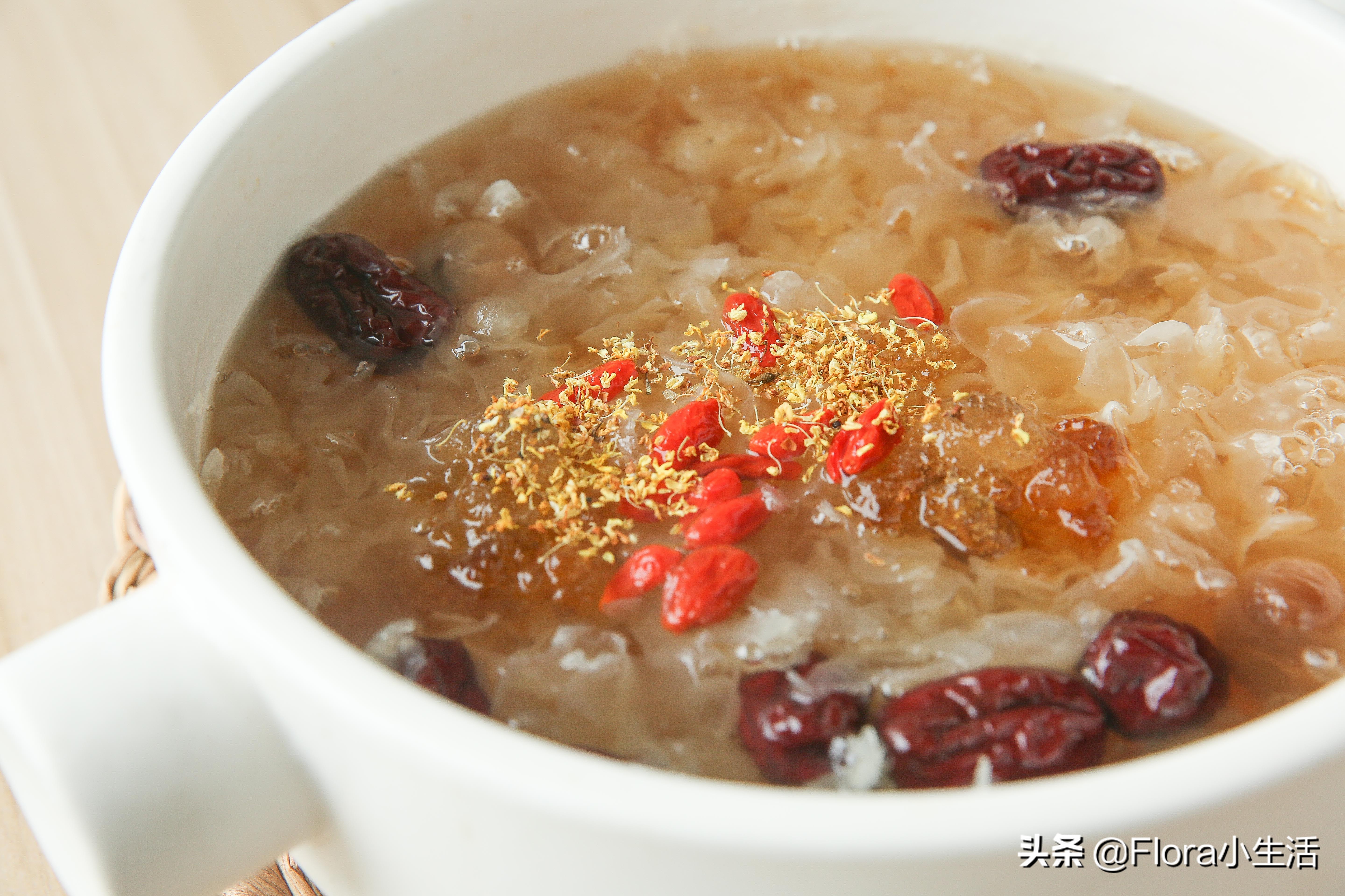 桃胶皂角米百合木瓜糖水,桃胶皂角米煲糖水