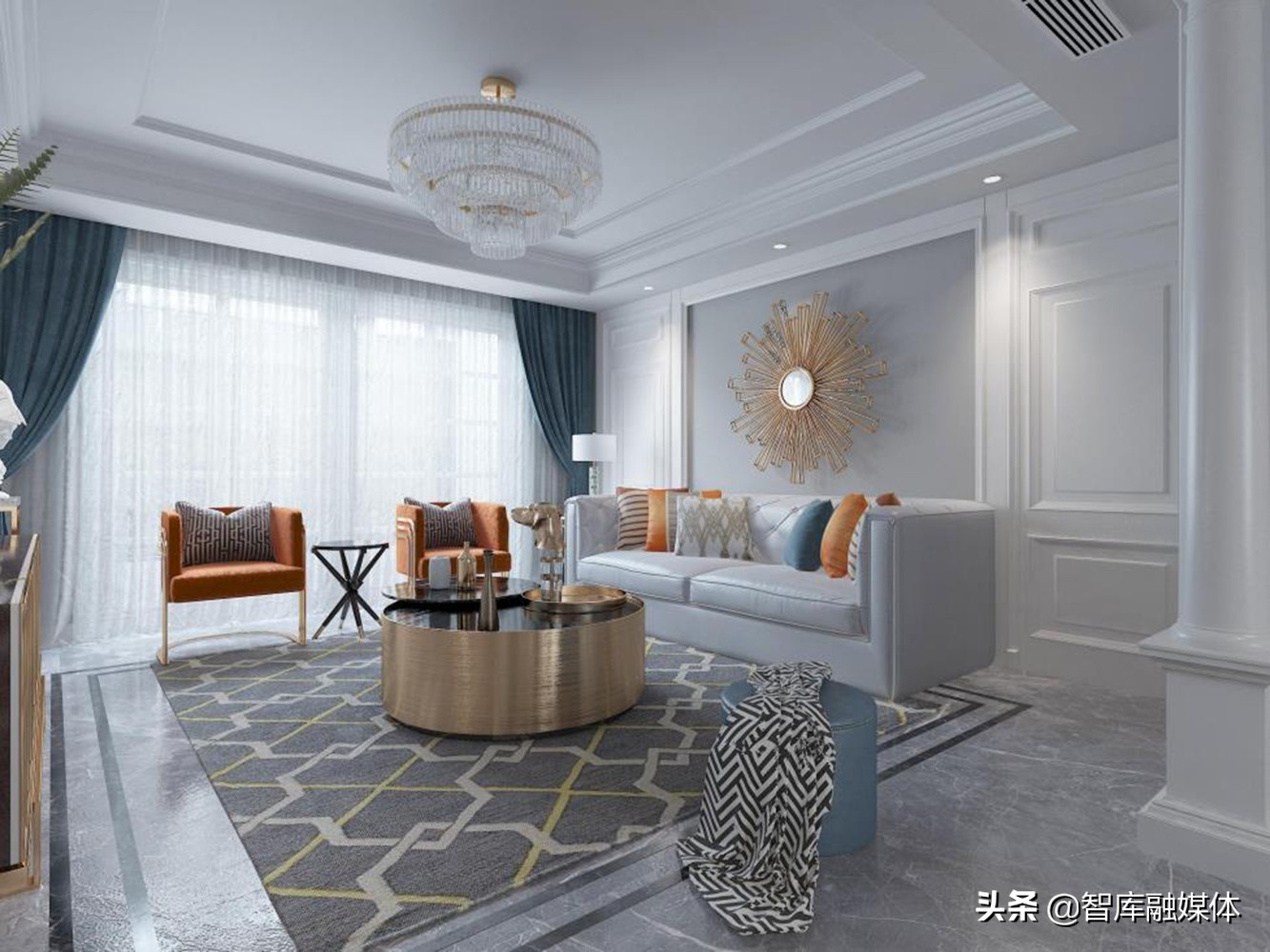 和达璟城紫御装修设计案例，设计师刘经筱与他的美式轻奢生活态度