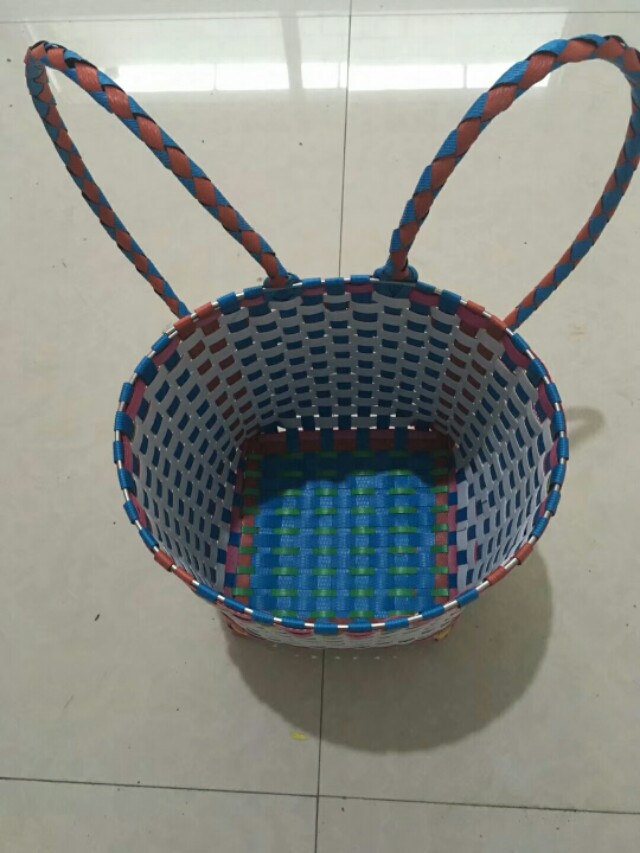 手工编织筐子立体花样图案教程,编筐图解