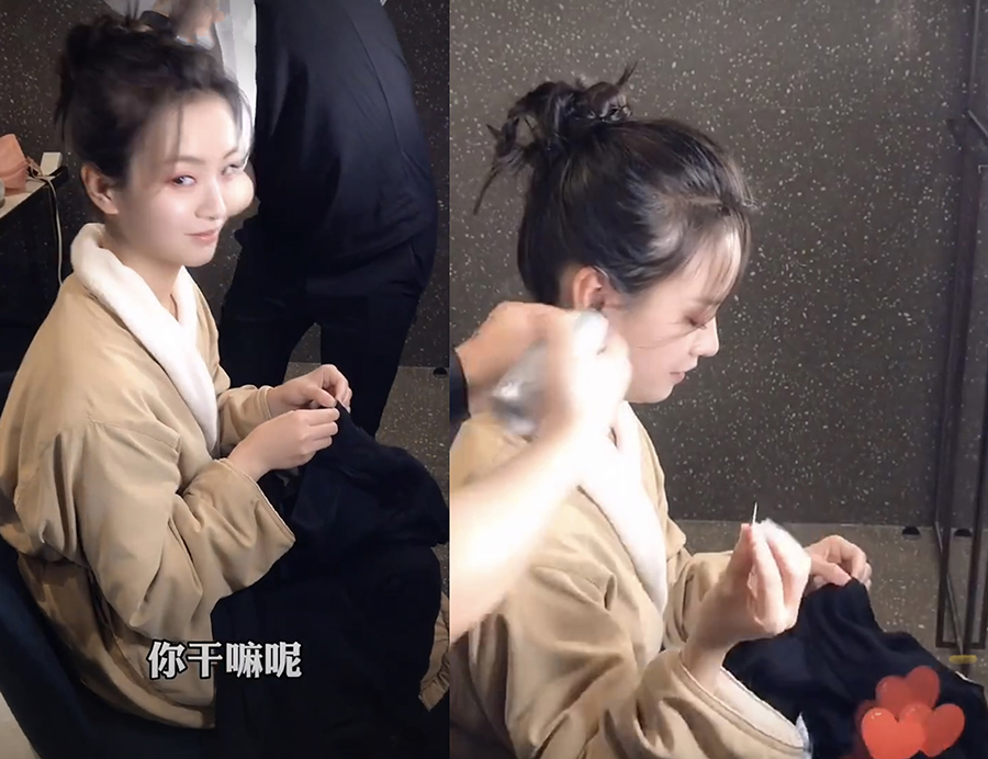 李庚希穿抹胸礼服,李庚希穿白色外套