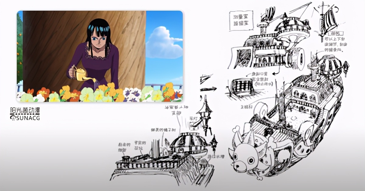 海贼王万里阳光号上有人物吗,草帽团海贼王豪宅