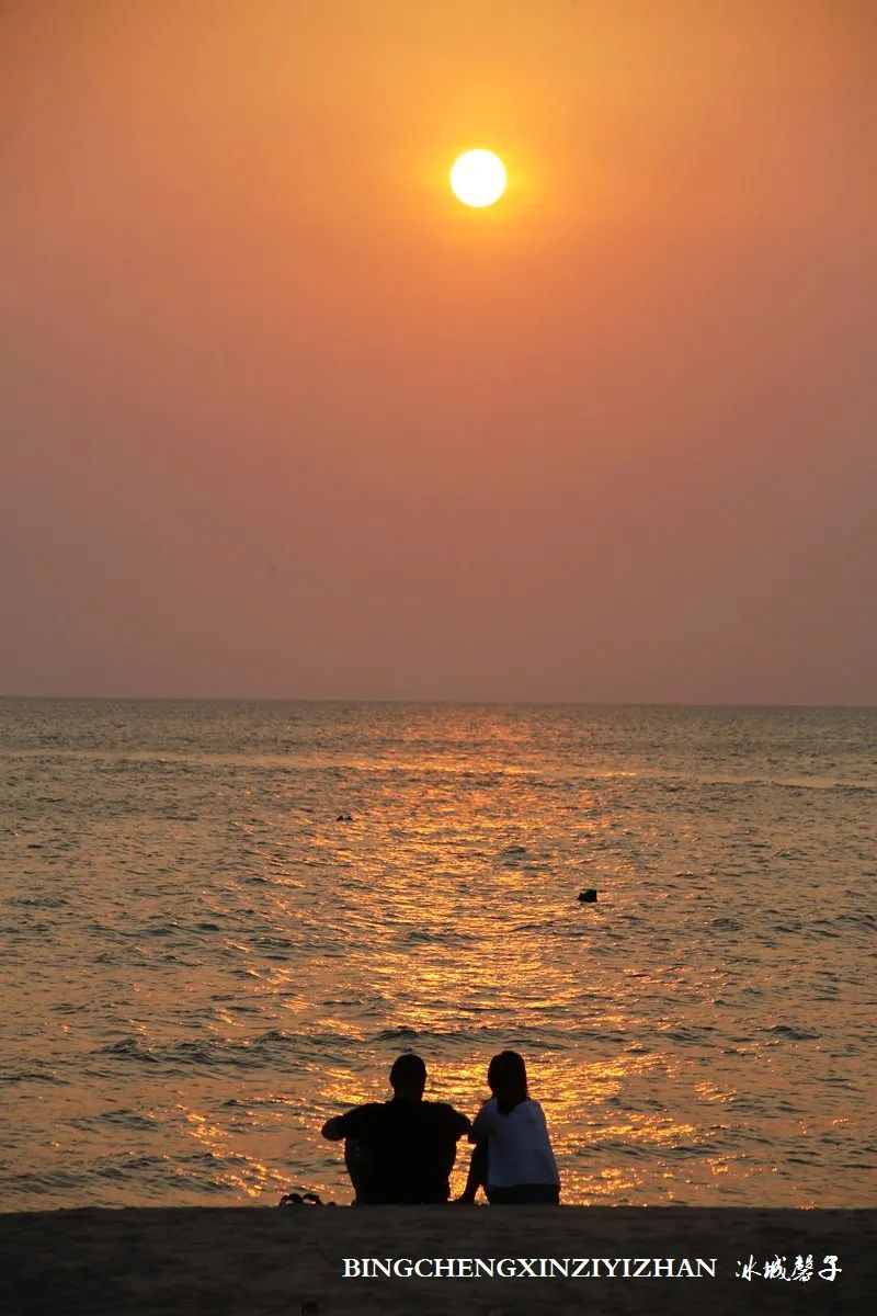 龙沐湾落日海滩,乐东最美落日海滩