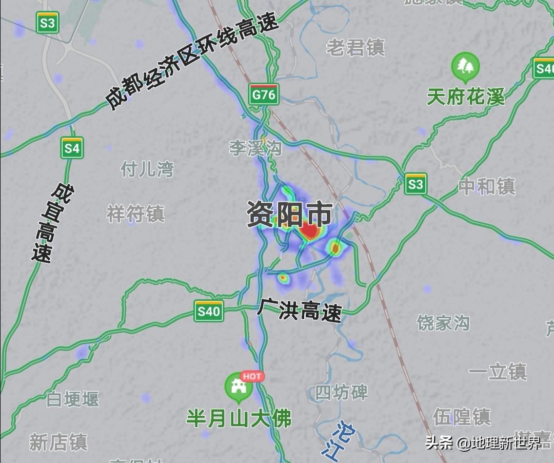 晚6点,四川18市3自治州热力图对比