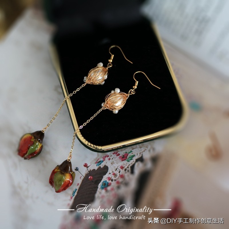 永生花首饰手工diy制作,制作永生花首饰