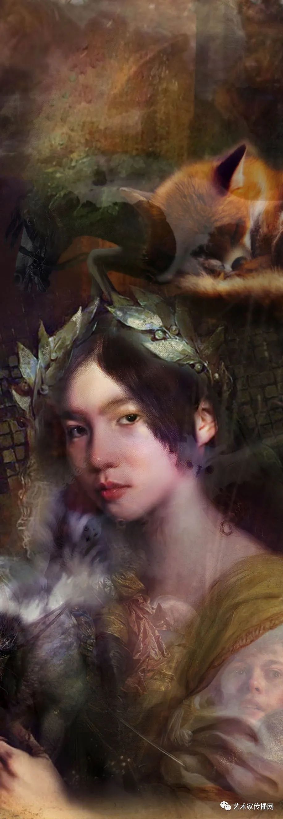 梦幻油画少女唯美图片,梦幻少女绘画图片