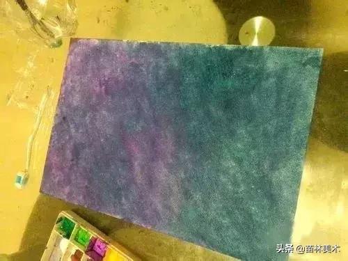 用水彩笔画星空怎么画,简单又好看的水彩星空