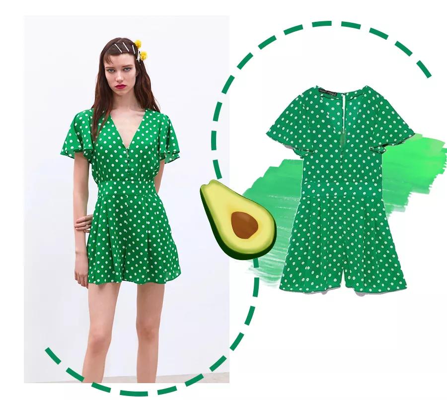 牛油果绿流行,牛油果绿跳色搭配款式