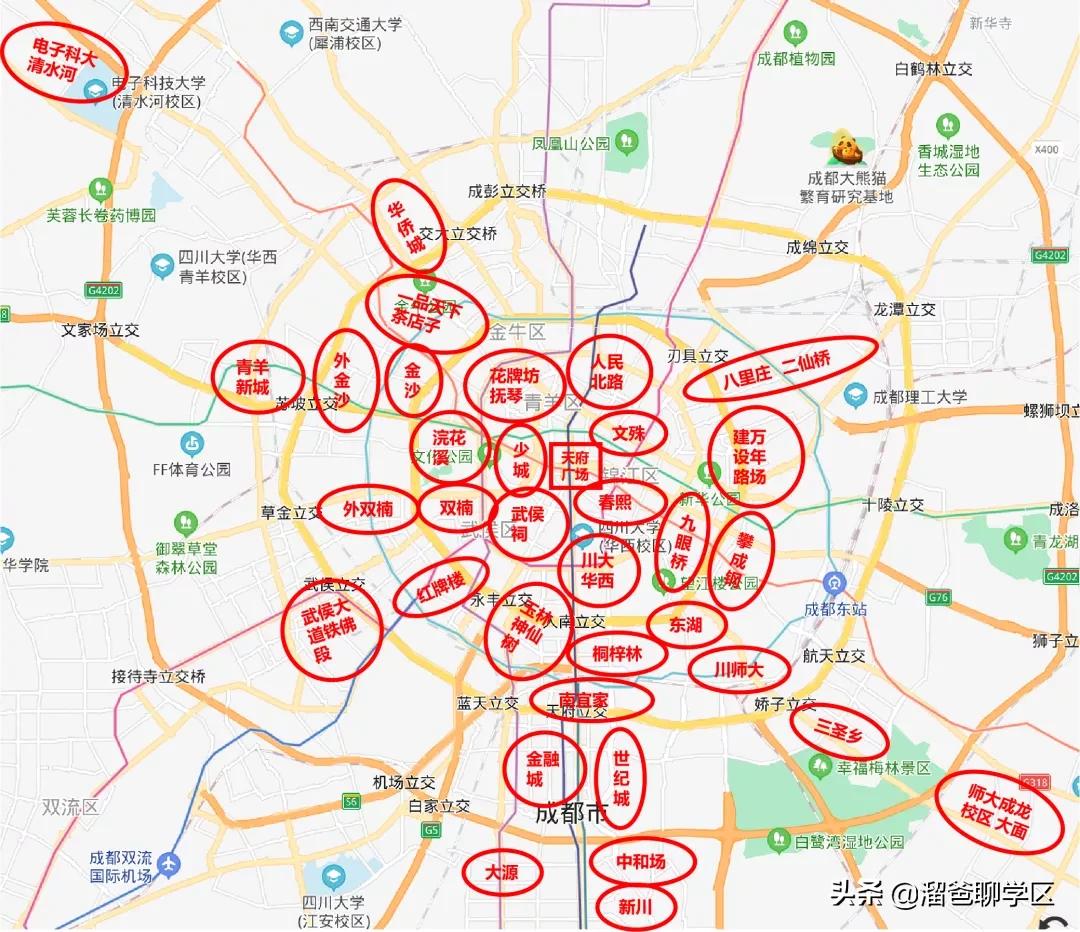 成都未来核心生活区,成都四十个板块