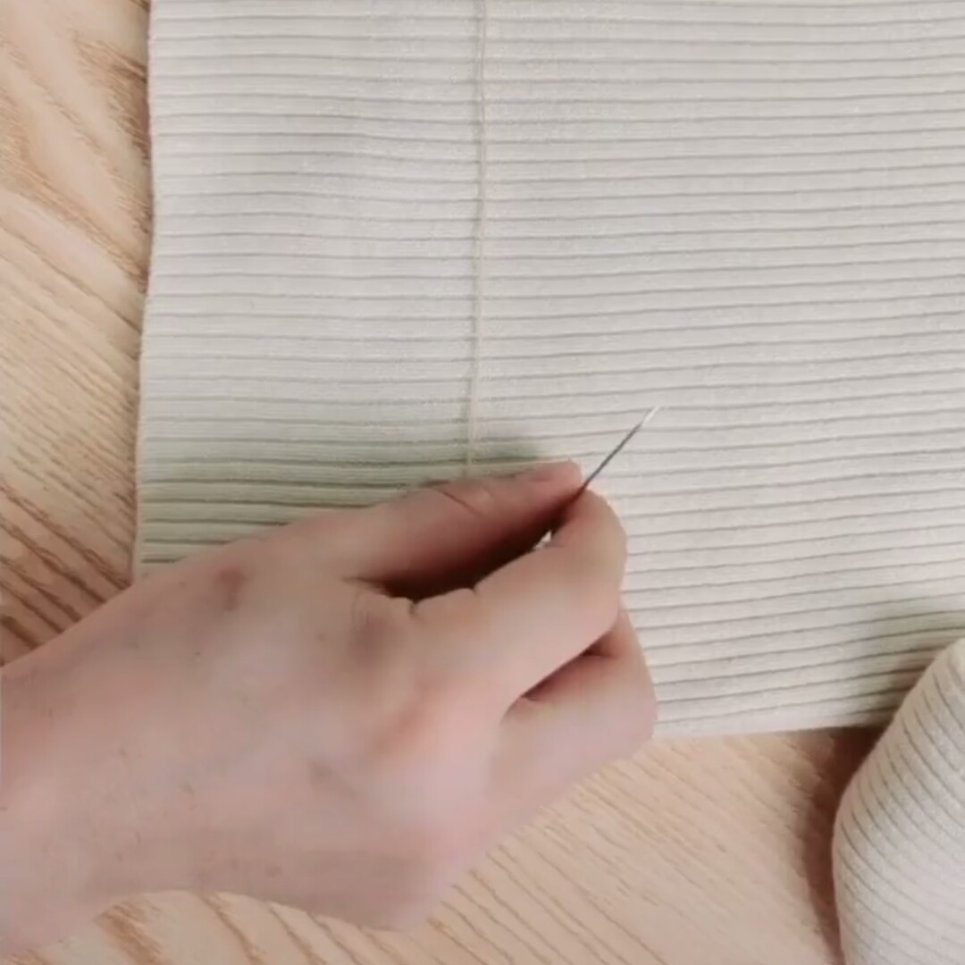 毛衣下摆肥大改小技巧,既美观又实用,不用花钱就可以把衣服改好