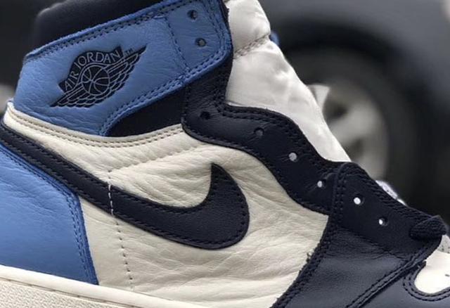 aj1黑曜石北卡蓝细节图,jordanaj1高帮北卡黑曜石真假测评
