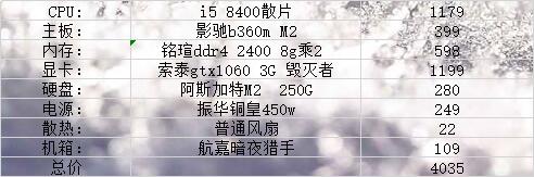 2019年7月电脑装机主流1500配置,电脑装机入门推荐配置