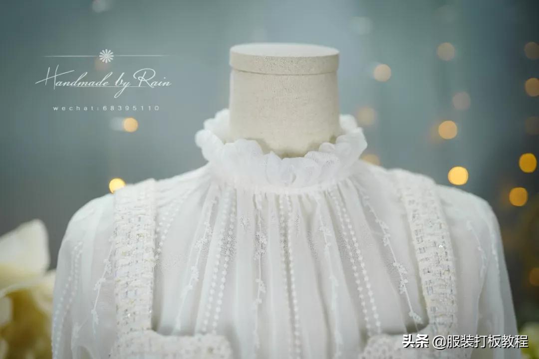 蕾丝打底衫高领制作过程,网纱洋气打底衫怎么缝制