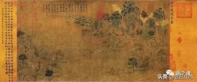 历代名家青绿山水画作品,历代青山绿水经典国画精品欣赏