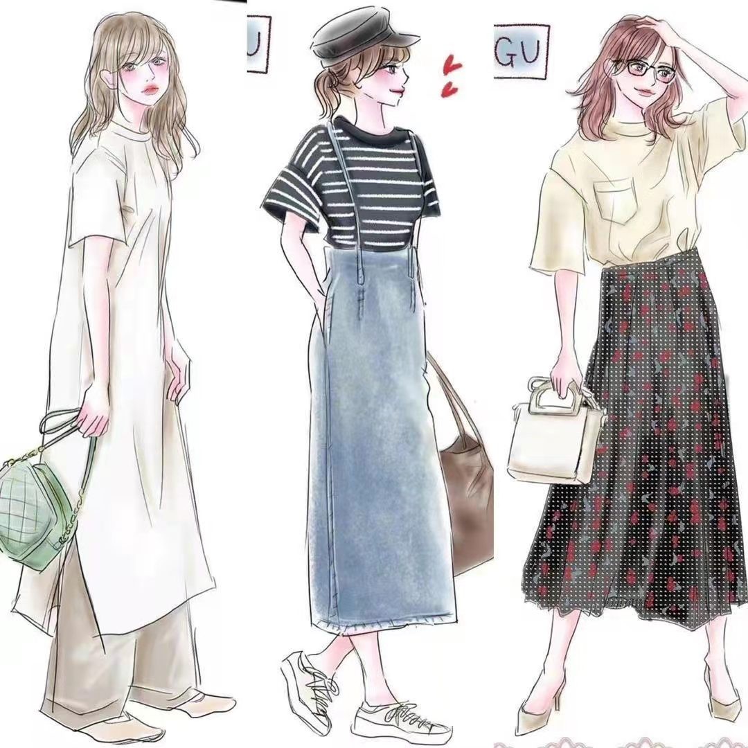 铅笔手绘时装效果图,时装效果图手绘系列