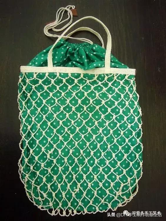 挂式收纳网袋钩织,钩织各种购物网袋收纳神器教程