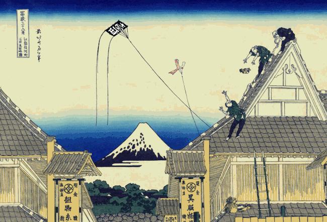 设计稿作品动态展示,浮世绘设计图素材