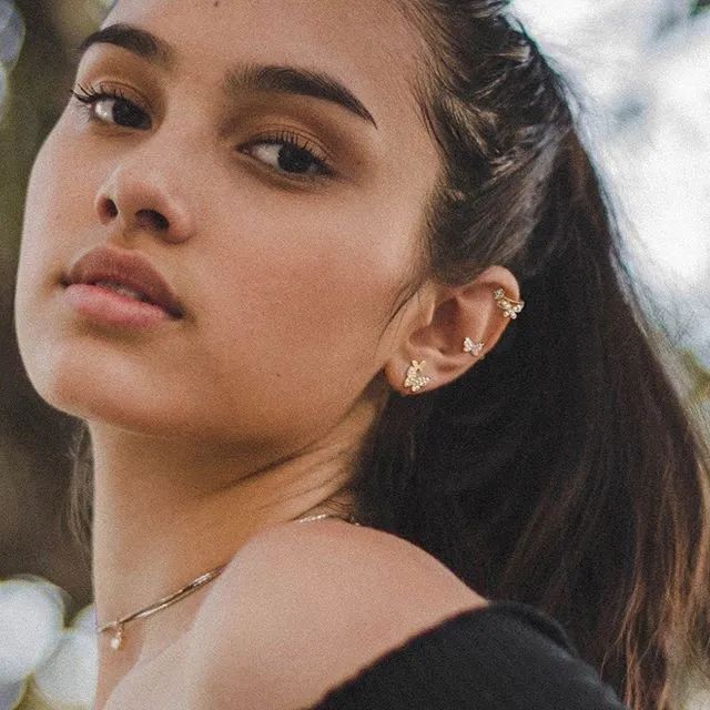 欧阳娜娜同款耳环怎么戴,欧阳娜娜耳环