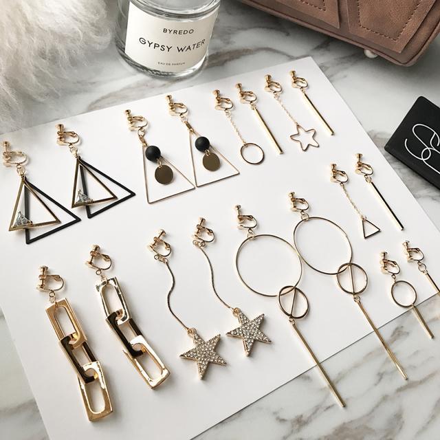 田沅同款HEFANGJewelry不对称猫咪耳夹！没耳洞的女孩也可以戴哦