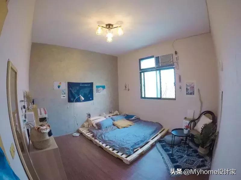 刷漆、铺地,再买个收纳箱搞定,女大学生4千元爆改13m²房间!