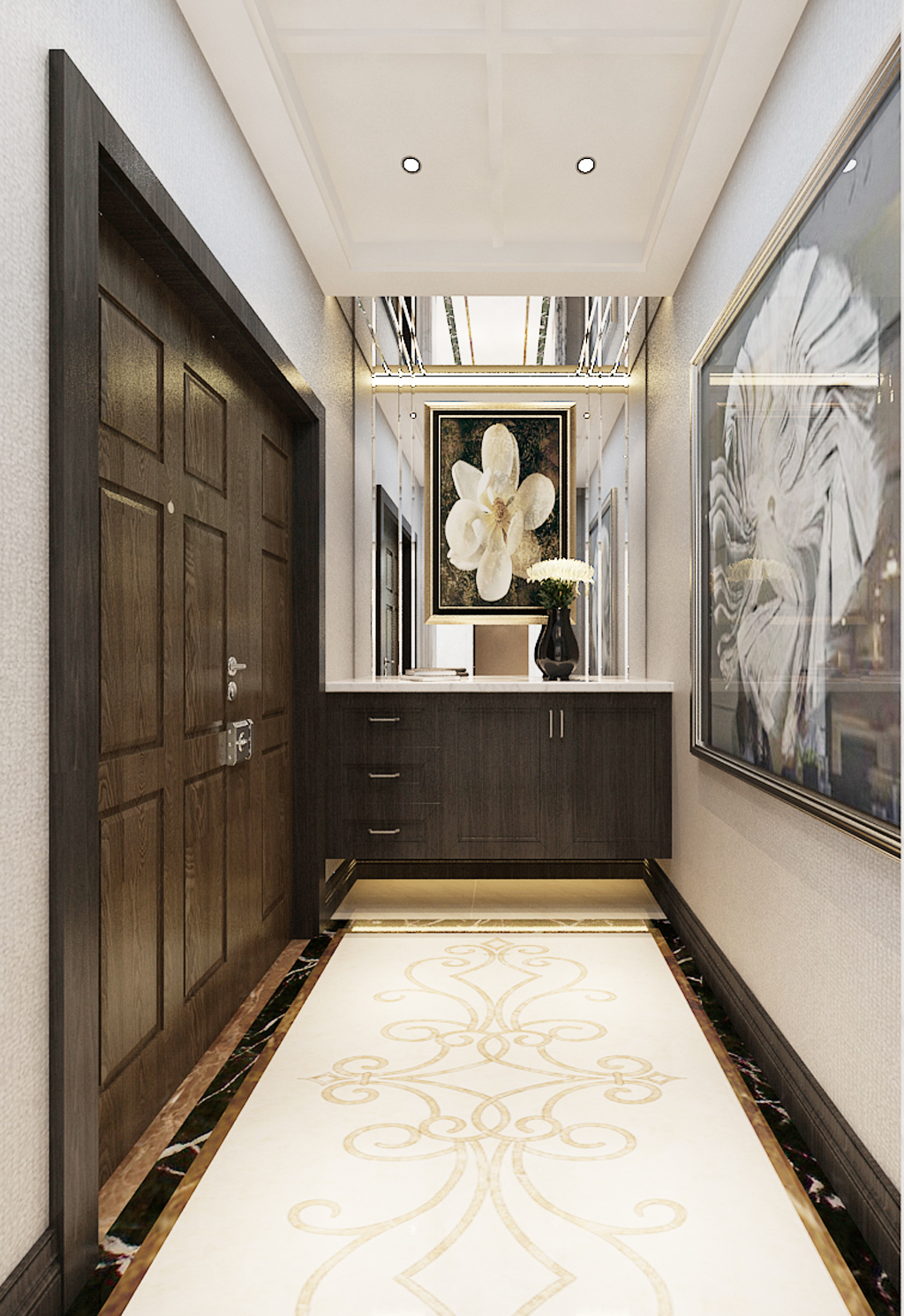 御景新世界小户型,新中式半岛别墅设计