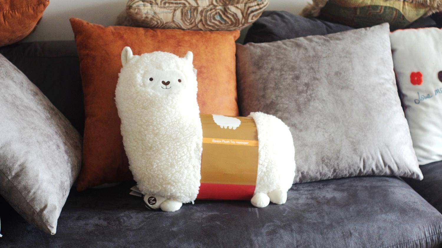 可爱治愈羊驼按摩器,可爱按摩枕羊驼
