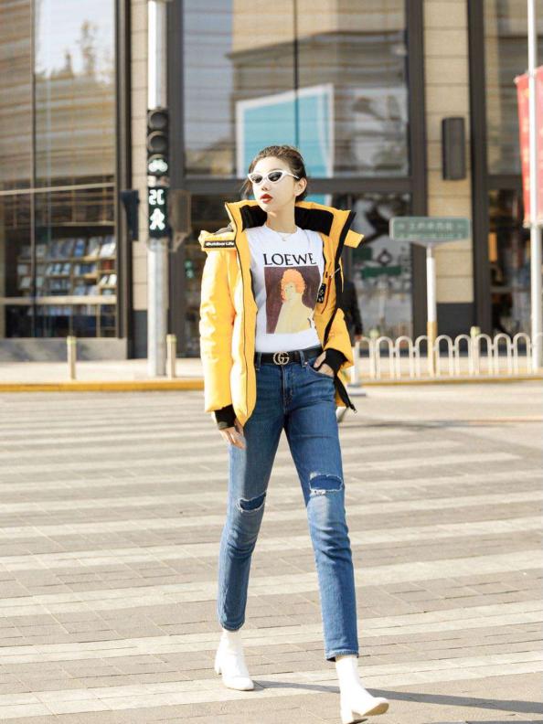 杨幂同款波司登极寒,波司登冲锋衣杨幂