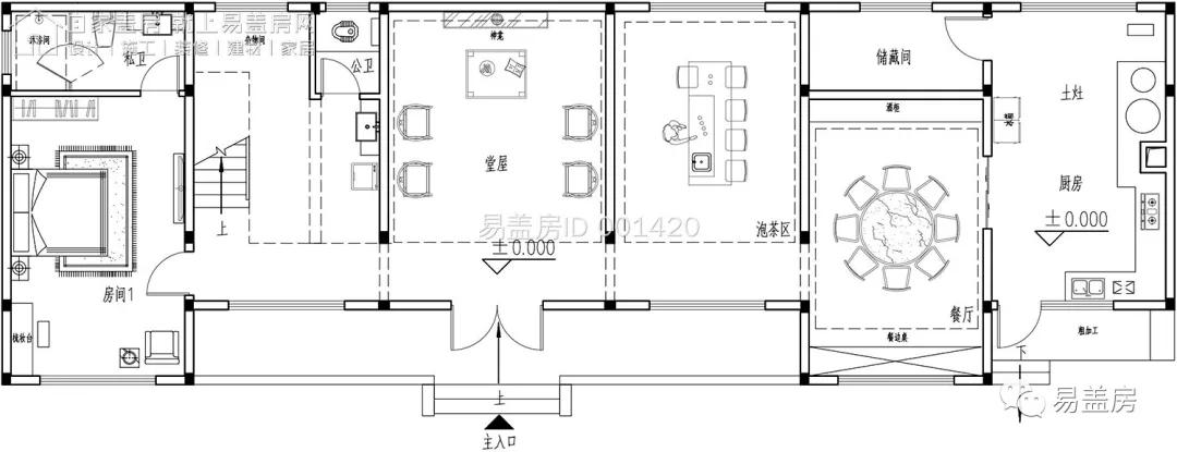 80平米经典欧式二层小别墅设计图,13.6米面宽带小院的欧式二层别墅
