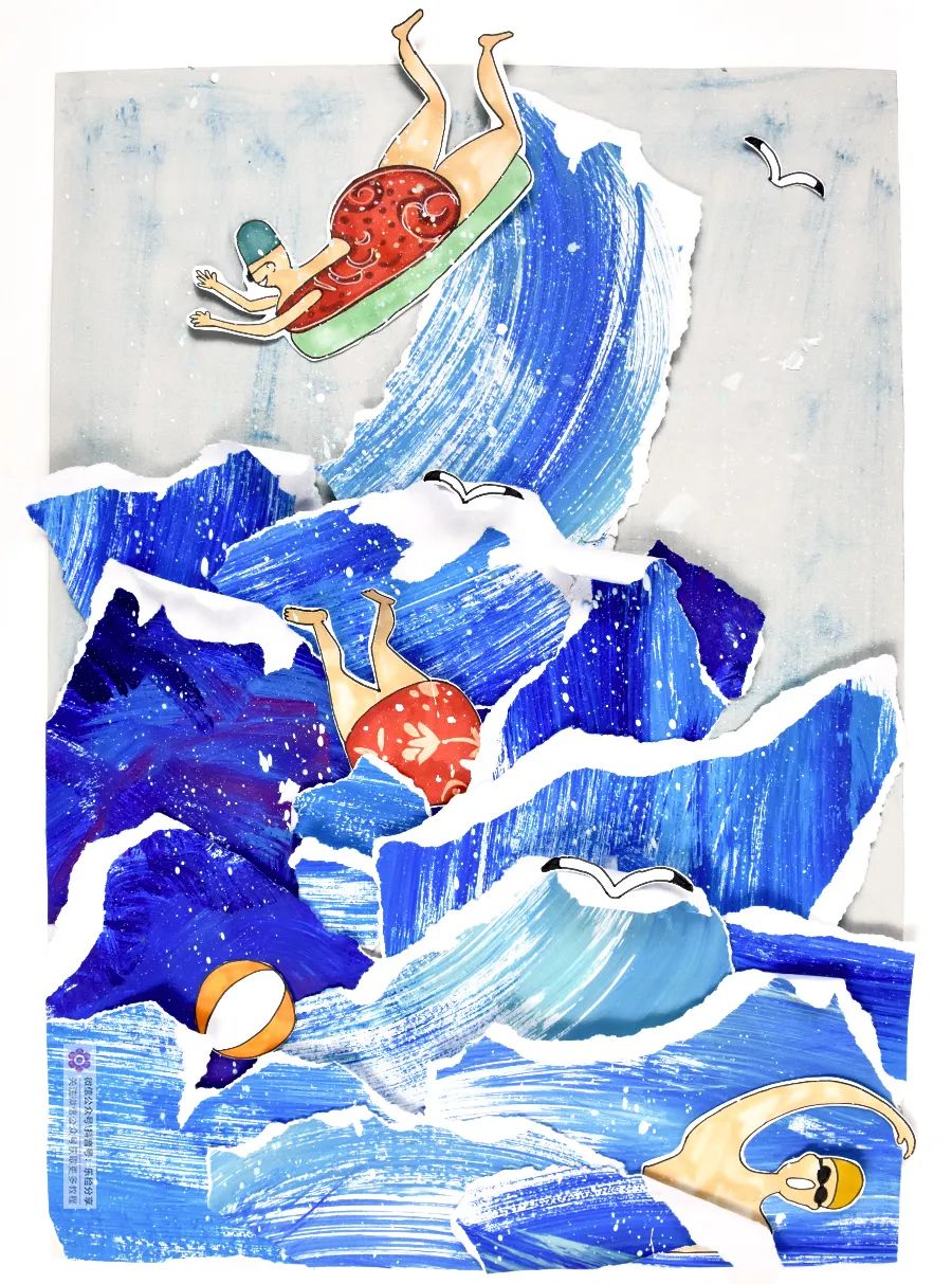 儿童画蓝天大海,儿童画简单漂亮海洋世界