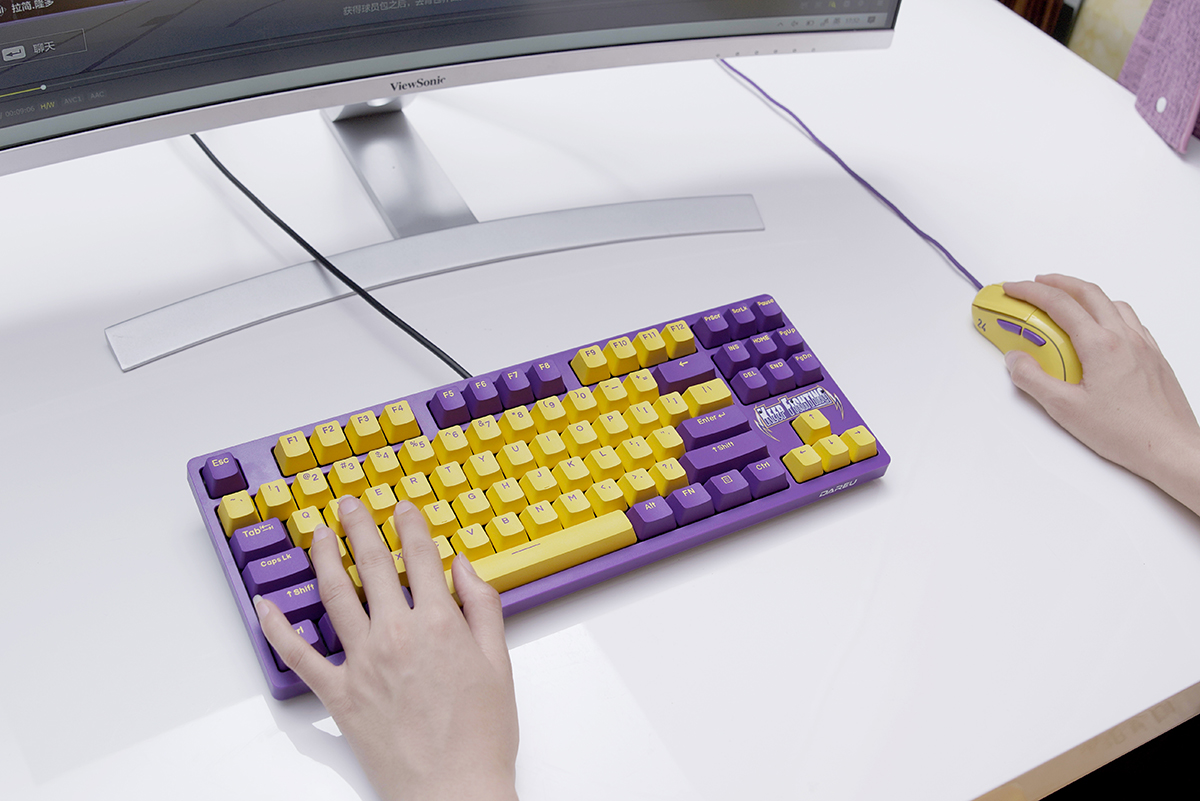 达尔优紫金配色,达尔优游戏键鼠套装性价比推荐