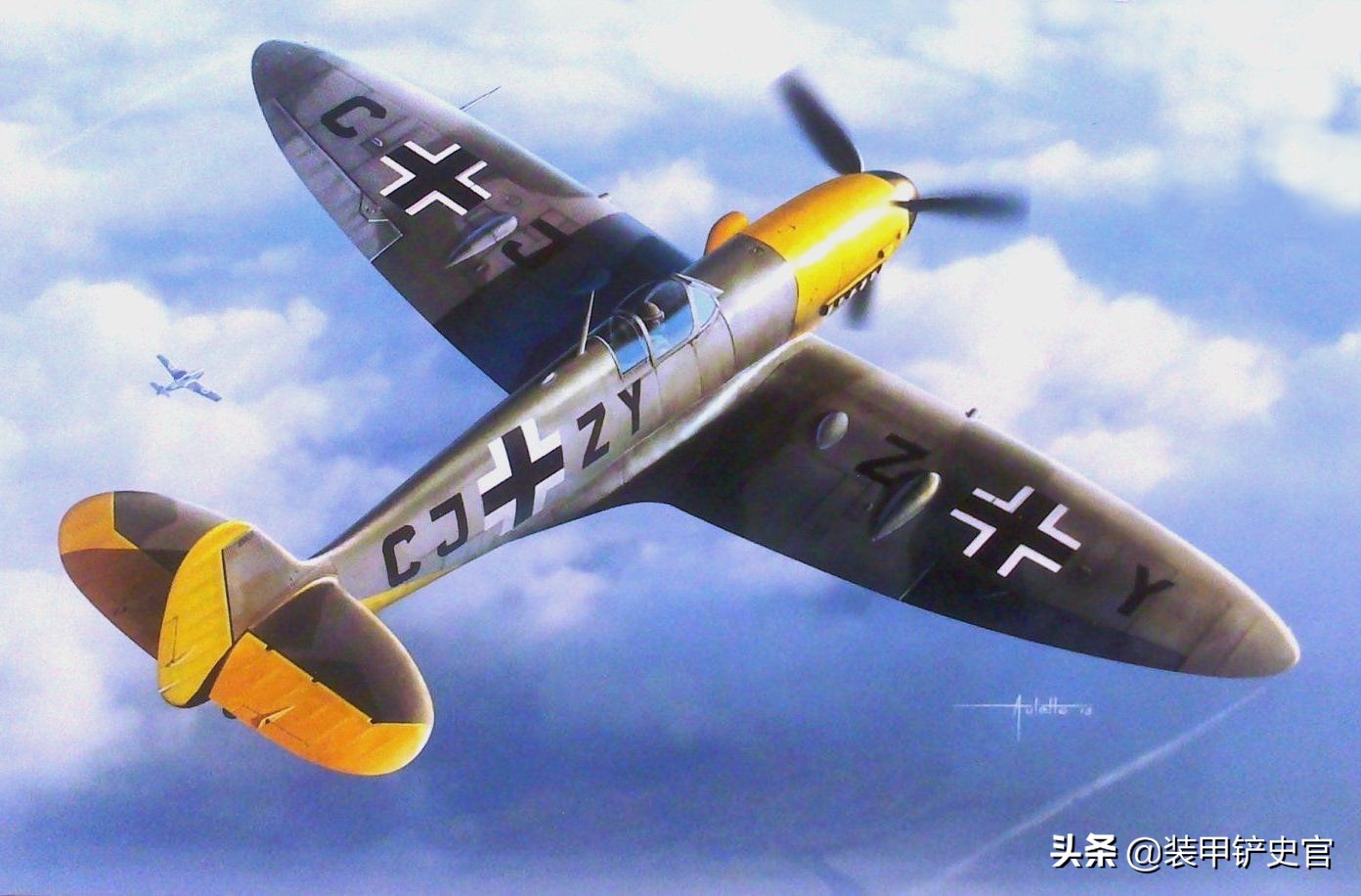 法国飞行员迷航迫降泽西岛,座机被德国人魔改成混血儿