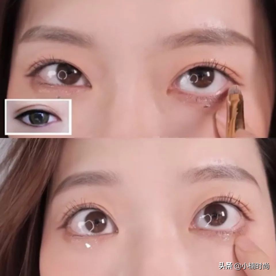 眼妆大小眼矫正,眼妆作弊画法