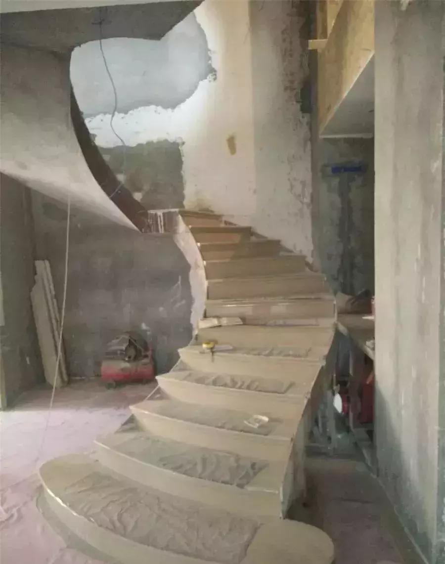 旋转楼梯的石材做法大全,石材旋转楼梯施工图解