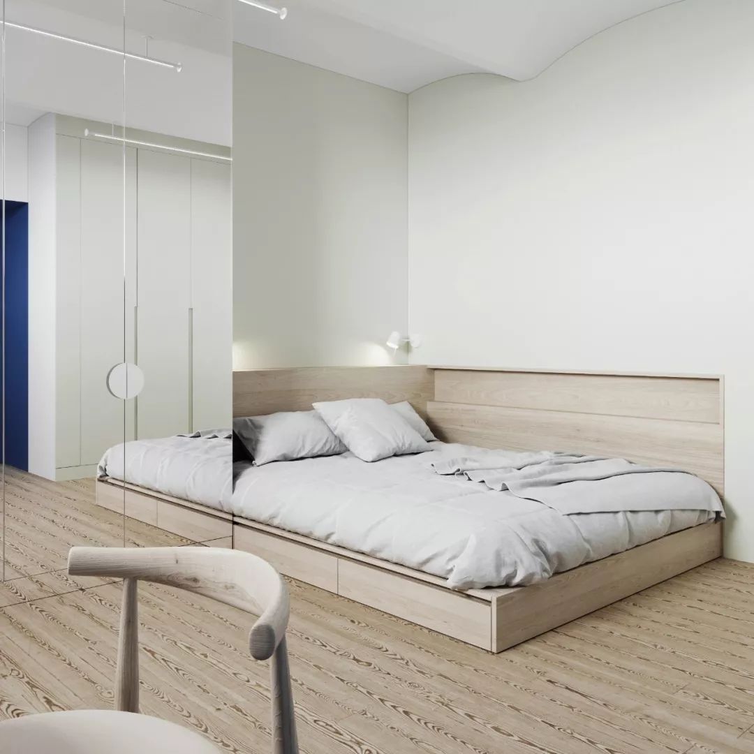 50平米单身公寓色彩搭配,50平单身公寓冷色系风格装修