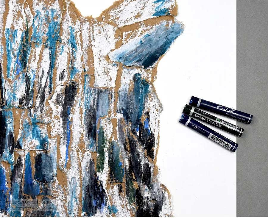 儿童水墨风景画入门简易范画,一起画多彩的儿童山水风景画