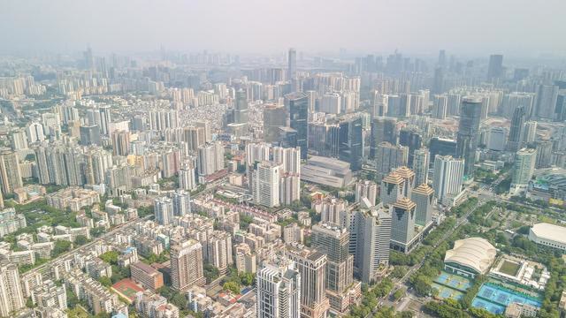 广州cbd震撼航拍,航拍广州琶洲cbd400多米高楼