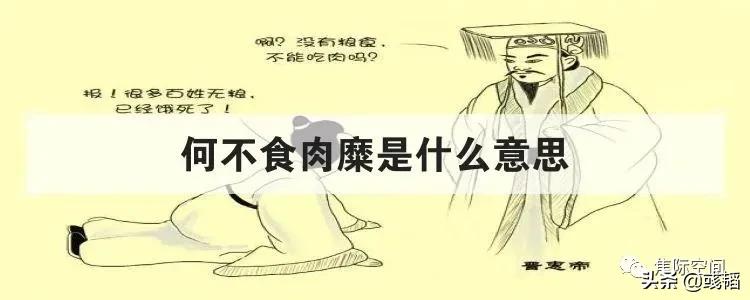 何不食肉糜讽刺什么人,何不食肉糜如何怼回去