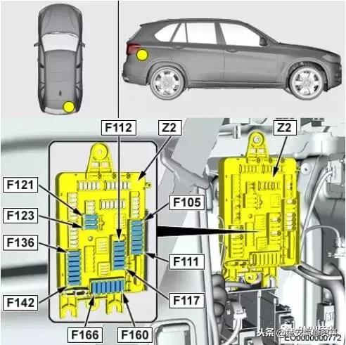 宝马各车型点烟器保险丝位置图,宝马点烟器保险丝标志图
