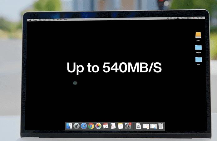 超智设备-带有指纹传感器的便携式SSD将使您取消云存储