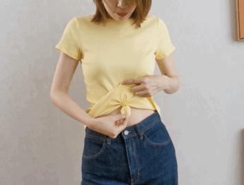 长体恤怎样打结简单又好看,长t恤怎么打结更时尚