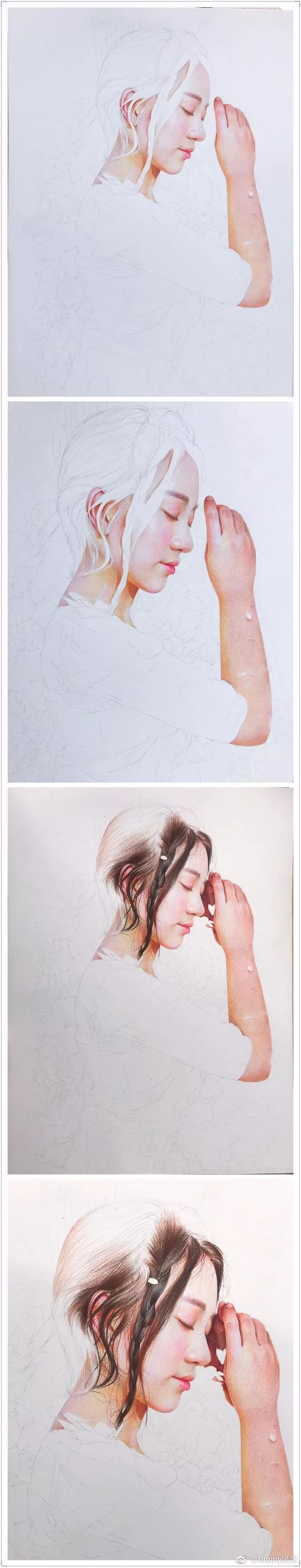 彩铅人物女孩教程视频,用彩铅画动漫人物天使恶魔