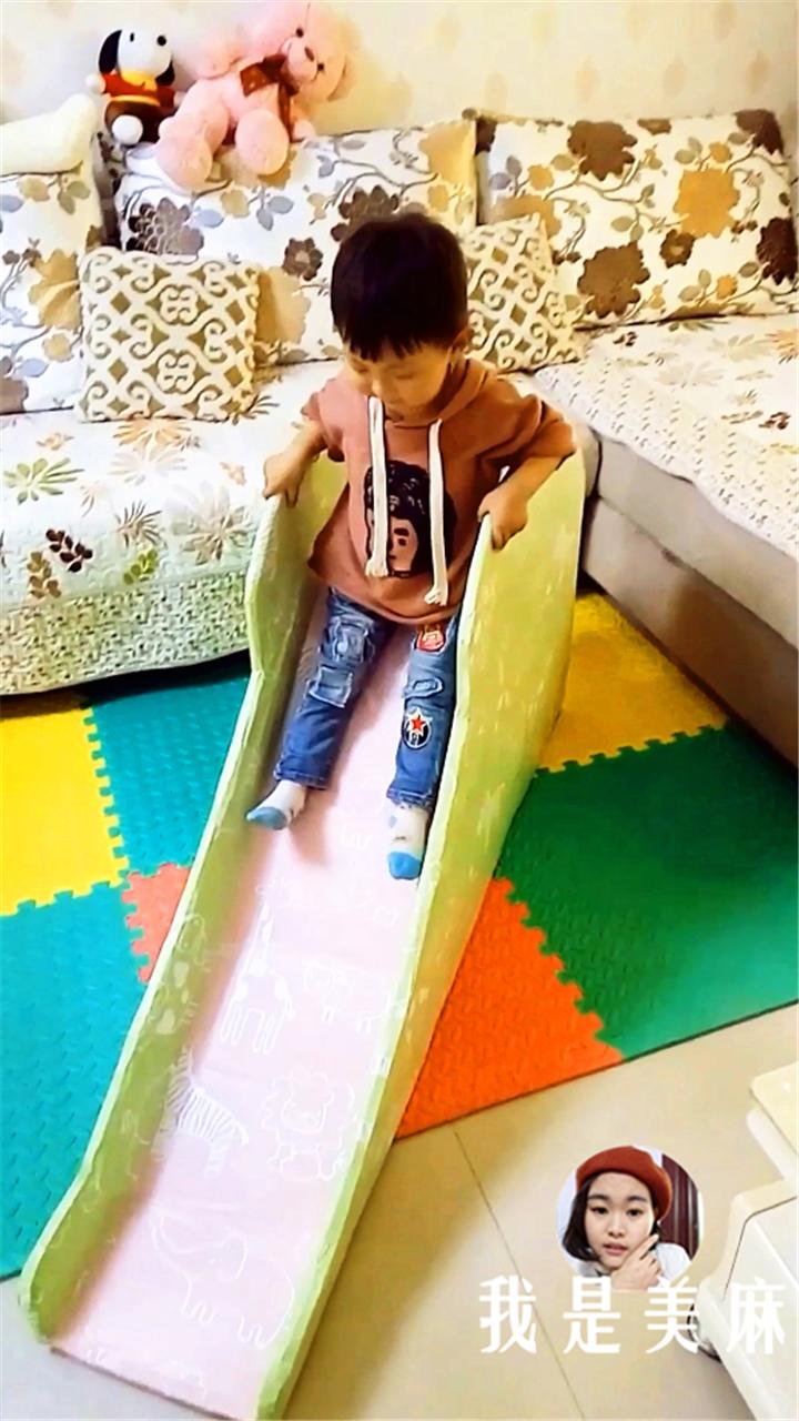 60个奶粉桶做滑梯视频,用29个奶粉罐来做一个滑滑梯